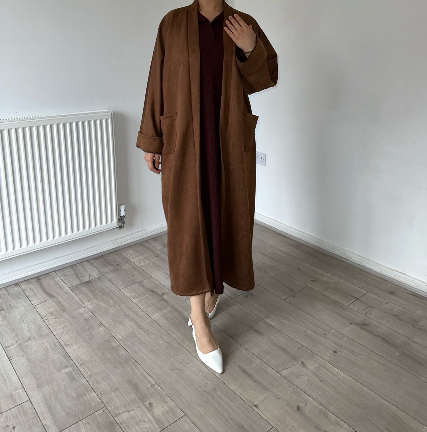 Suede trench coat/jacket