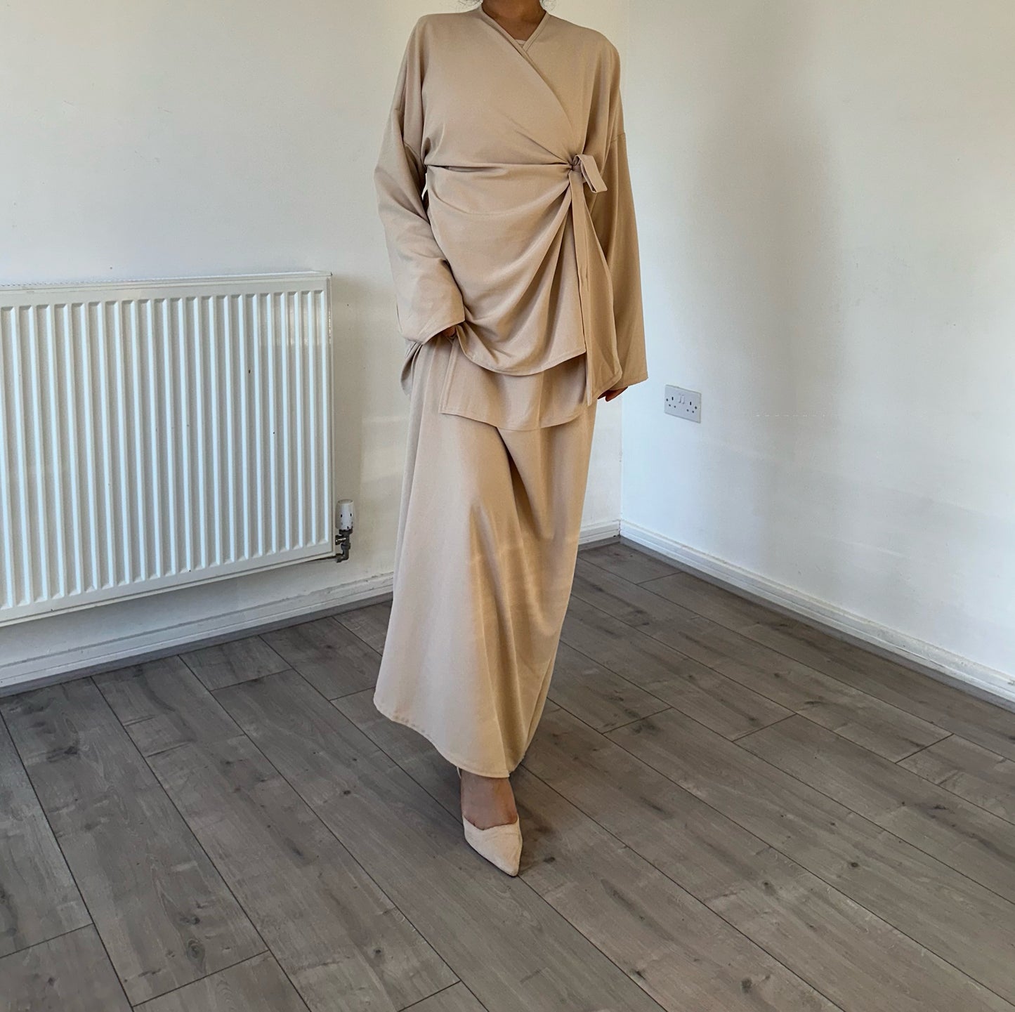 Saki abaya wrap dress (2-piece)